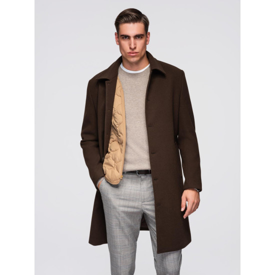 Vyriškas rudas paltas Corpo