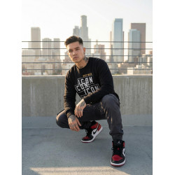 Vyriškas juodas džemperis Best white