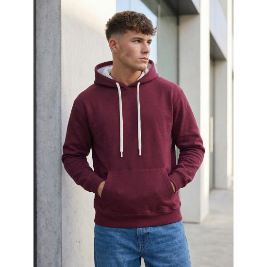 Vyriškas bordo džemperis Ostin Vyriški džemperiai su gobtuvu