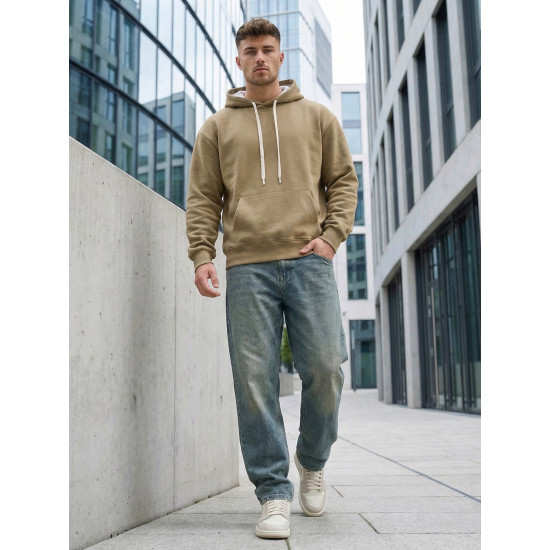 Brūns vīriešu džemperis Ostin Džemperi ar kapuci