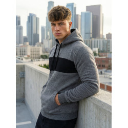 Tamsiai pilkas džemperis su gobtuvu City