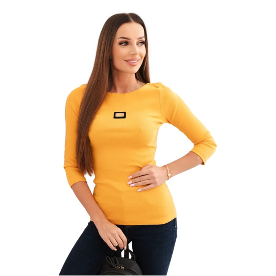 Moteriška ryškiai geltona palaidinė Carla