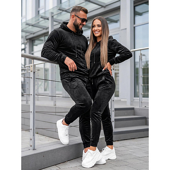 Minel Black Velour Set