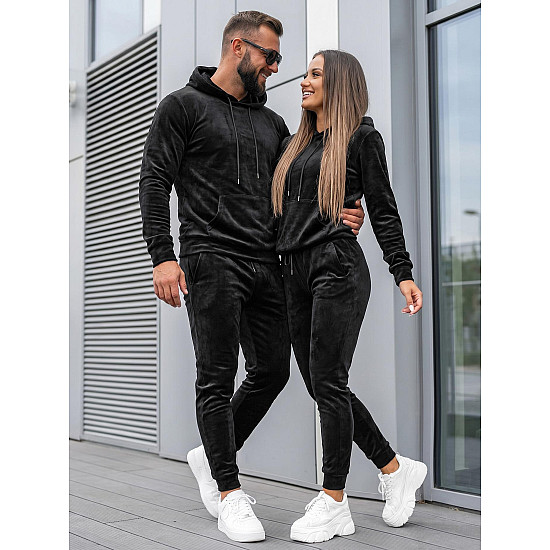 Minel Black Velour Set