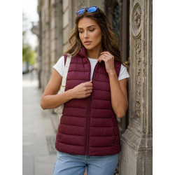 Moteriška bordo liemenė su gobtuvu Senti