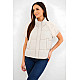 Damska kamizelka w kolorze rudym z dzianinowymi rękawami Cold