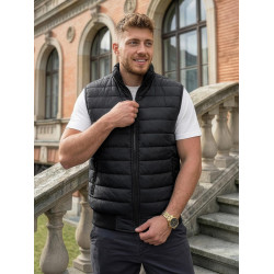 Dygsniuota vyriška juoda liemenė Lider