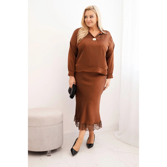 Moteriškas rudas rinkinys Roma