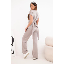 Women's brown set with wide trousers Floren