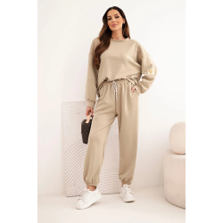 Moteriškas šviesiai rudas laisvalaikio komplektas Isabel