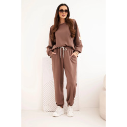 Moteriškas rudas laisvalaikio komplektas Isabel