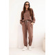 Brązowy casualowy komplet damski Isabel