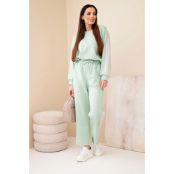 Moteriškas mėtinis komplektas su juostelėmis Ambi