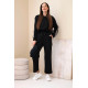 Damska czarna stylizacja z paskami „Ambi”