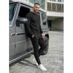 Juodas vyriškas sportinis kostiumas Dynoro