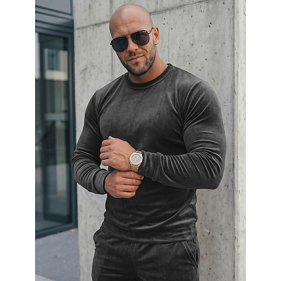 Dark gray velour set by Bill