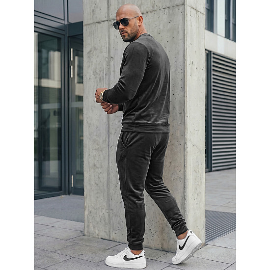 Dark gray velour set by Bill