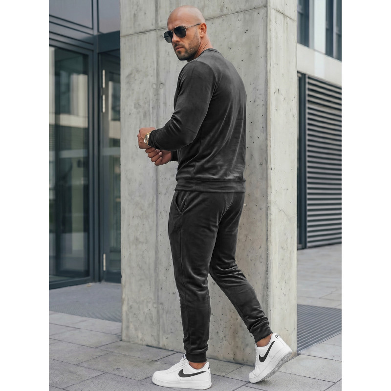 Dark gray velour set by Bill