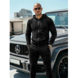 Juodas vyriškas veliūrinis komplektas Silk