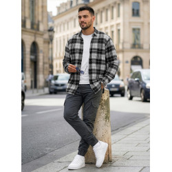 Vyriški pilki languoti marškiniai Marino