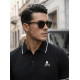Vyriški juodi polo marškinėliai Skull POLO marškinėliai