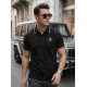 Vyriški juodi polo marškinėliai Skull POLO marškinėliai