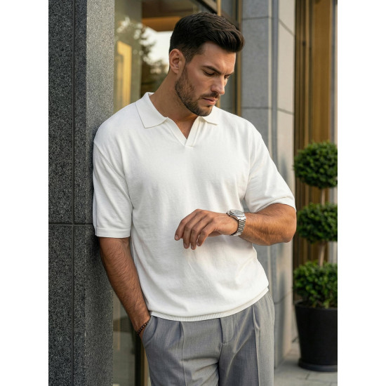 Vyriški balti polo marškinėliai Tyler POLO marškinėliai