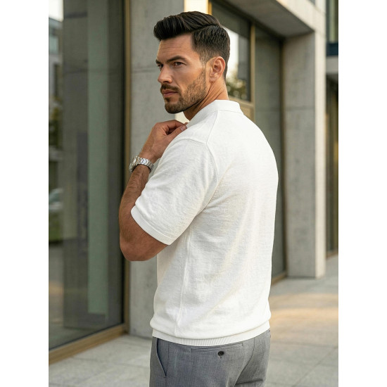 Vyriški balti polo marškinėliai Tyler POLO marškinėliai