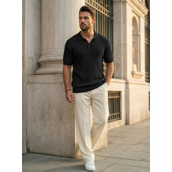 Vyriški juodi polo marškinėliai Style