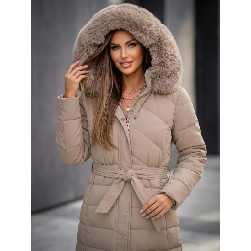 Sophia Women's Taupe Winter Jacket