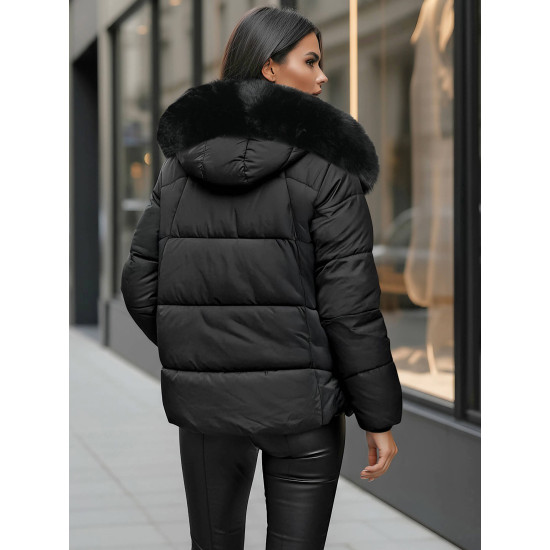 Moteriška juoda žieminė striukė Lota