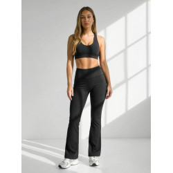 Moteriškos plačios juodos spalvos kelnės Siden