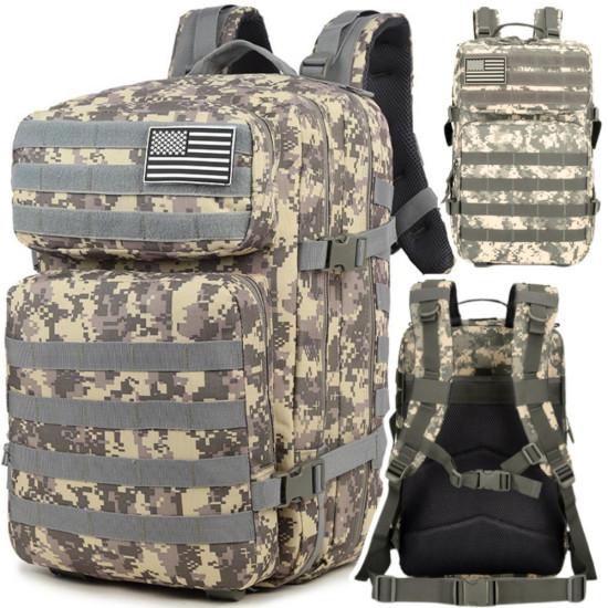 Pilka karinė kuprinė Army Kuprinės
