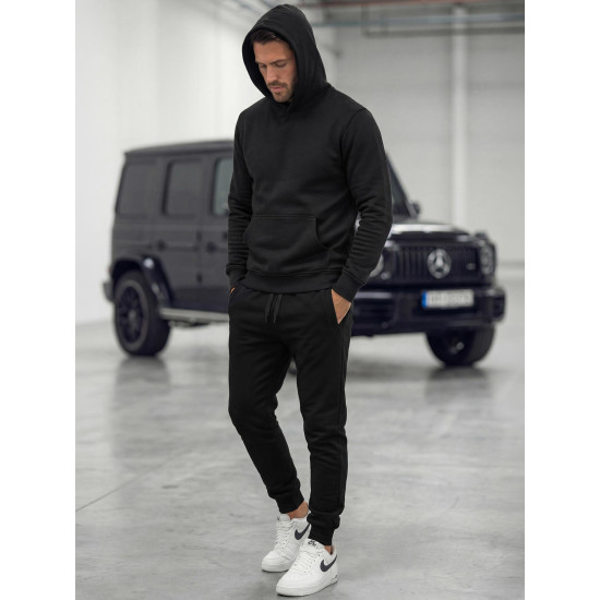 Vyriškos juodos laisvalaikio kelnės Sergo Laisvalaikio kelnės