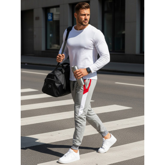 Vyriškos pilkos laisvalaikio kelnės Kenny Laisvalaikio kelnės