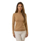 Moteriškas šviesiai rudas megztinis su golfu Vestin