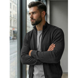 Vyriškas tamsiai pilkas megztinis Nelson