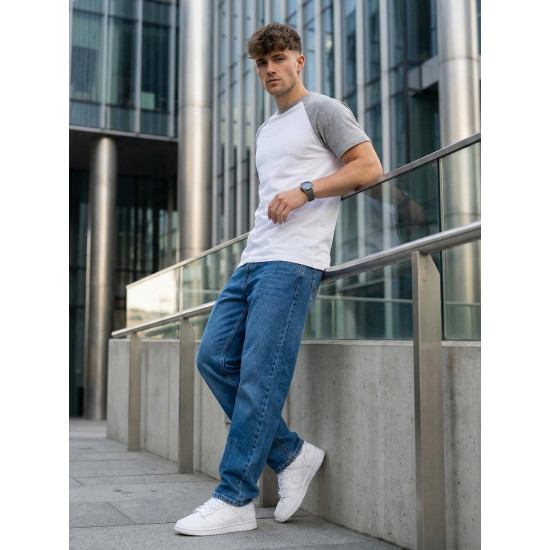 Vyriški balti/pilki marškinėliai Dilan Marškinėliai