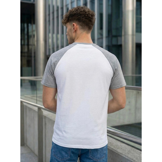 Vyriški balti/pilki marškinėliai Dilan Marškinėliai