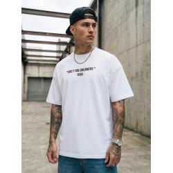 Vyriški balti oversize marškinėliai Dreamers