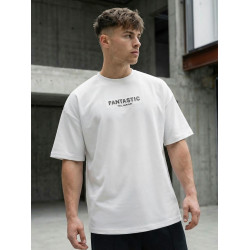Vyriški balti oversize marškinėliai Fantastic