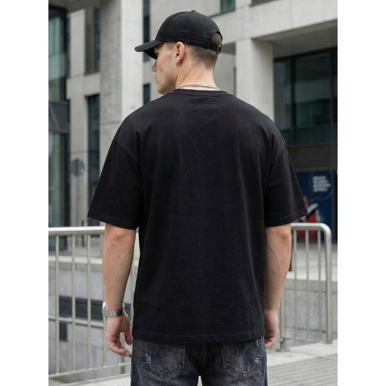 Vyriški juodi oversize marškinėliai Perfect Marškinėliai su užrašais