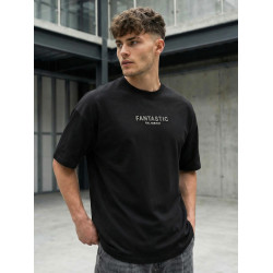 Vyriški juodi oversize marškinėliai Fantastic