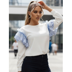 Moteriškas baltas džemperis Fancy