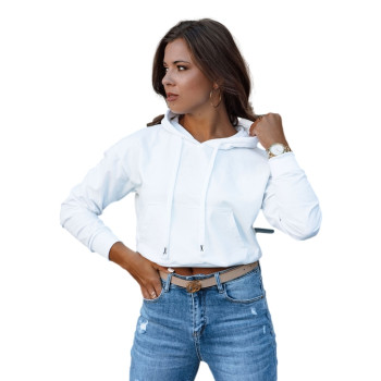 Женский белый свитшот с капюшоном Trend