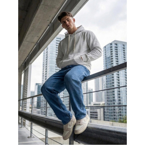Men's light grey jumper Ostin Hooded jumpers