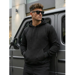 Džemperis su gobtuvu juodas Ifer