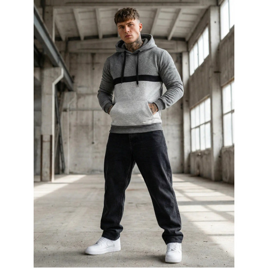 Vyriškas tamsiai pilkas džemperis Ovil JS/8B1319/5