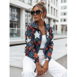 Moteriška mėlyną bomber stiliaus striukė Alesa