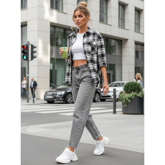 Moteriški pilkos spalvos džinsai Madrid Džinsai ir Jogeriai